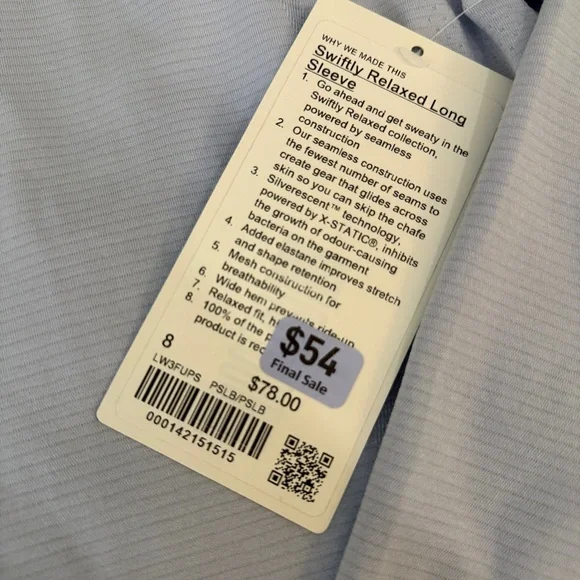 NWT Swiftly LS Relaxed long sleeve size 8 pastel blue - Picture 3 of 6